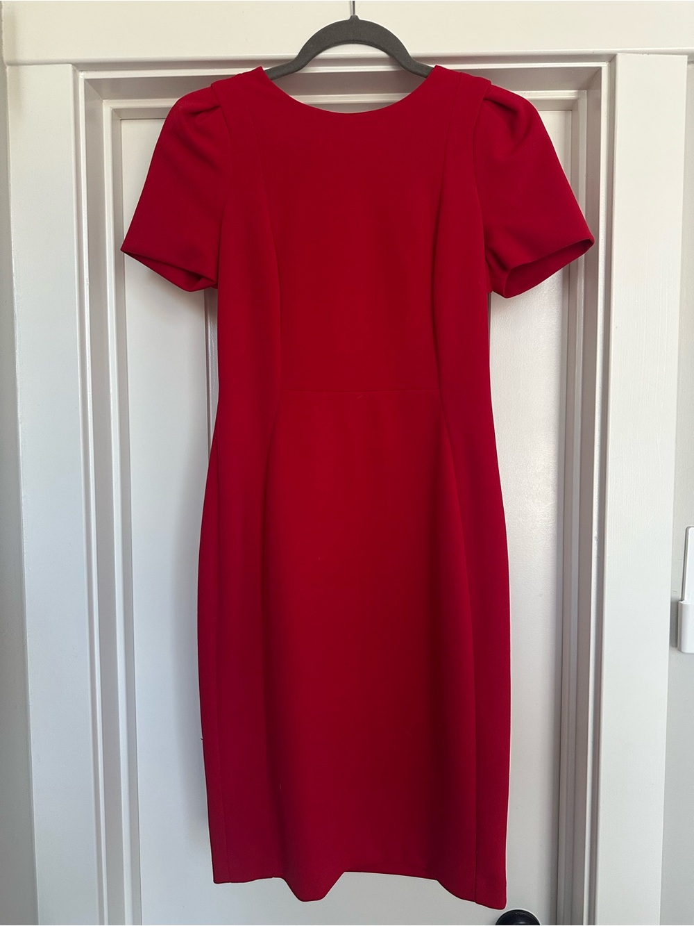 Calvin Klein Red Midi Sheath Dress